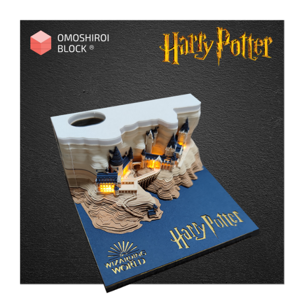 Hogwarts Castle Harry Potter Omoshiroi Calendar Block 3D Memo Pad