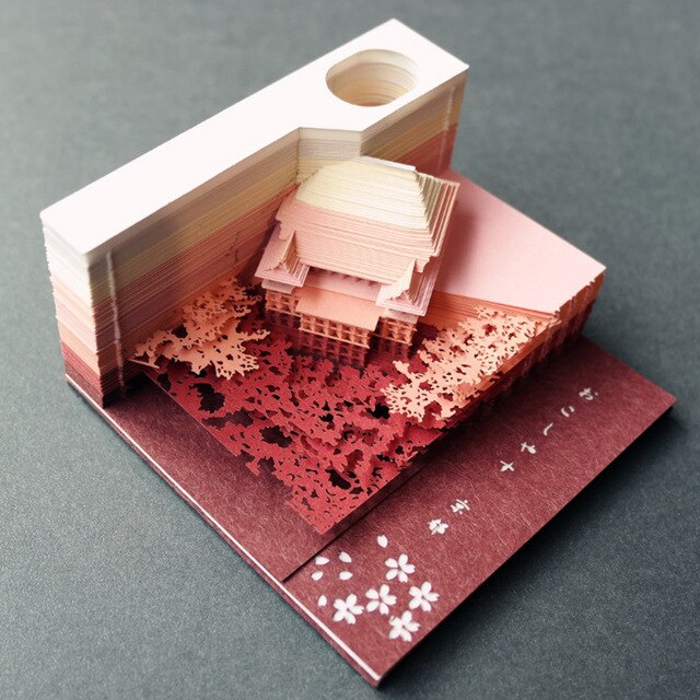 Omoshiroi Block 3D Memo Pads Novelty World Famous Buildings Model Notes Design Christmas Gift 2.jpg 640x640 2 - ®OMOSHIROI Block