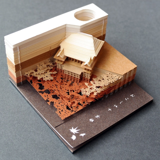 Omoshiroi Block 3D Memo Pads Novelty World Famous Buildings Model Notes Design Christmas Gift 3.jpg 640x640 3 - ®OMOSHIROI Block