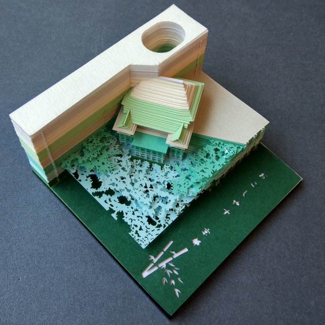 Omoshiroi Block 3D Memo Pads Novelty World Famous Buildings Model Notes Design Christmas - ®OMOSHIROI Block