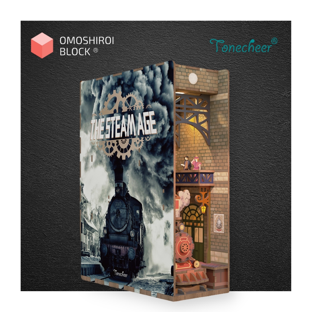 Bookend Steam Age - ®OMOSHIROI Block